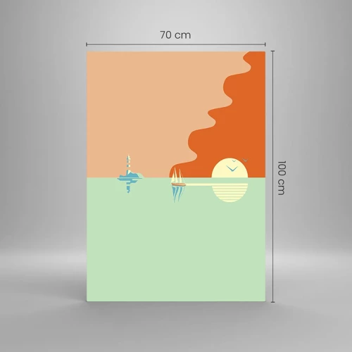 Glass picture - Ideal Sea Landscape - 70x100 cm