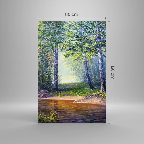Glass picture - Idyllic Scenery - 80x120 cm
