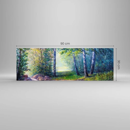 Glass picture - Idyllic Scenery - 90x30 cm