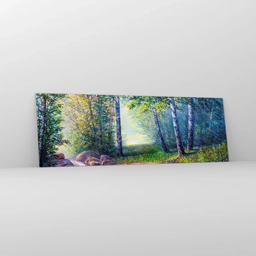 Glass picture - Idyllic Scenery - 90x30 cm