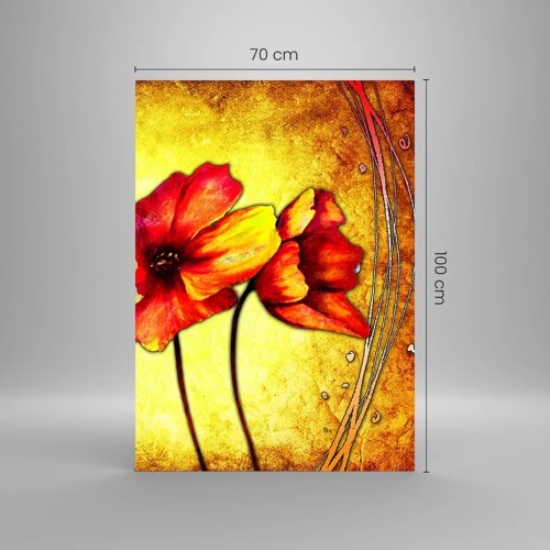 Glass picture - In Art Nouveau Decoration - 70x100 cm