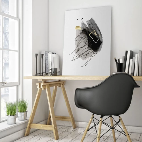 Glass picture - In Black and Gold - 70x100 cm