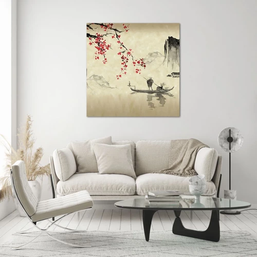 Glass picture - In Cherry Blossom Country - 50x50 cm