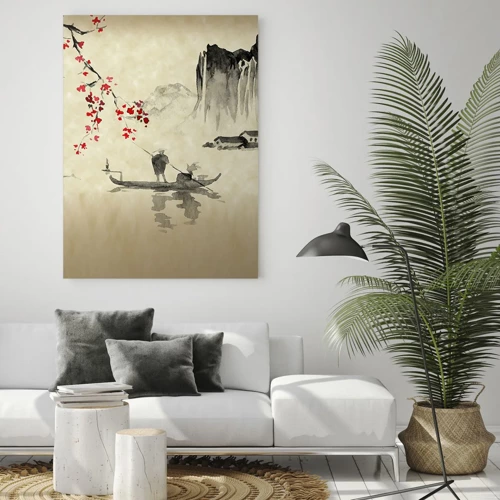 Glass picture - In Cherry Blossom Country - 50x70 cm