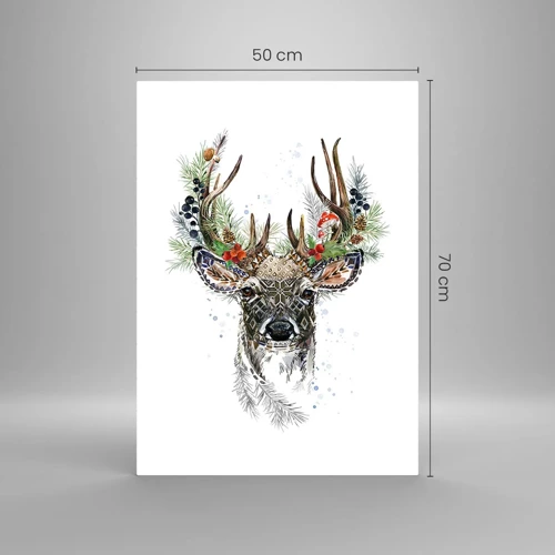 Glass picture - In Christmas Attire - 50x70 cm