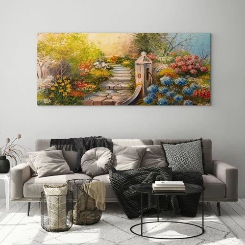 Glass picture - In Full Bloom - 120x50 cm