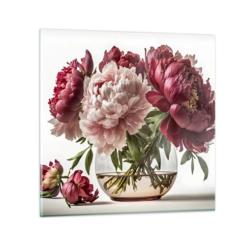 Glass picture - In Full Bloom of Beauty - 30x30 cm