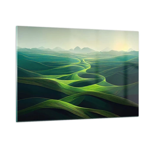 Glass picture - In Green Valleys - 120x80 cm