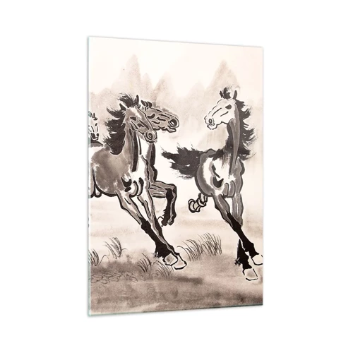 Glass picture - In Happy Galloping - 50x70 cm