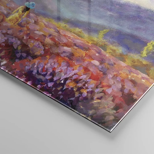 Glass picture - In Lavendar World - 140x50 cm