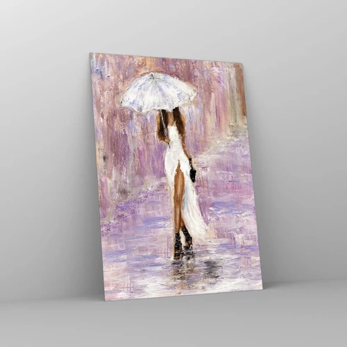 Glass picture - In Liliac Rain - 50x70 cm