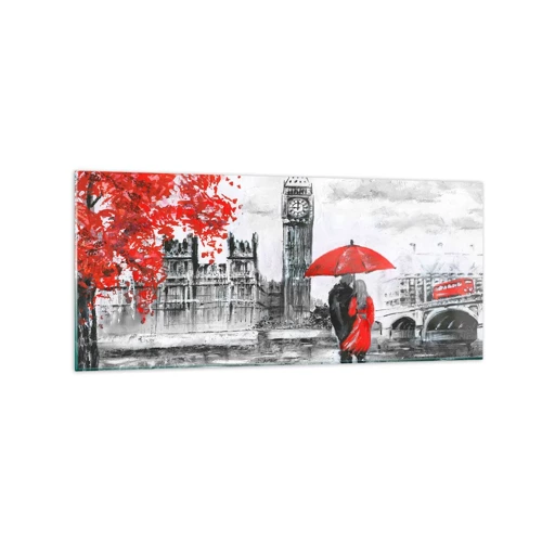 Glass picture - In Love with London - 120x50 cm