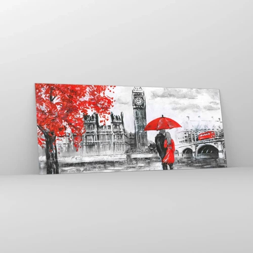 Glass picture - In Love with London - 120x50 cm