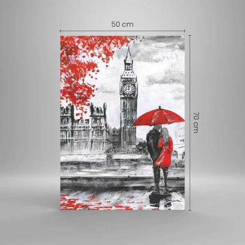 Glass picture - In Love with London - 50x70 cm