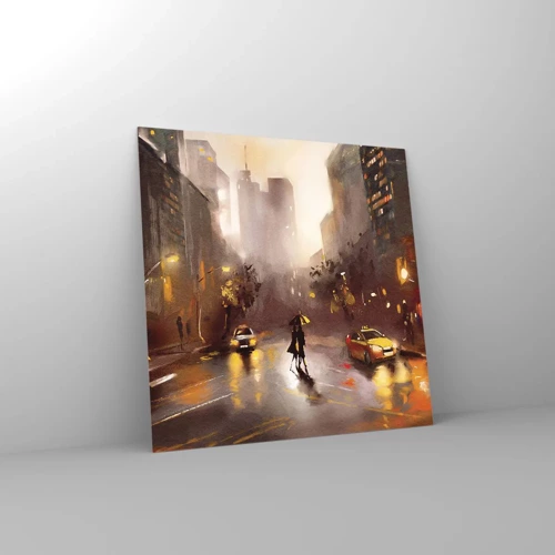Glass picture - In New York Lights - 60x60 cm