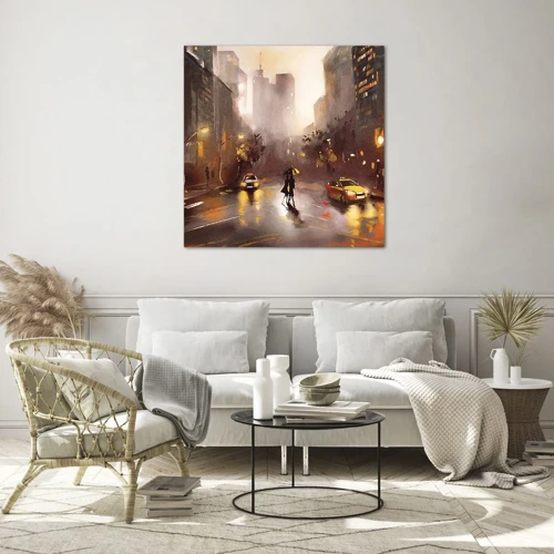 Glass picture - In New York Lights - 60x60 cm