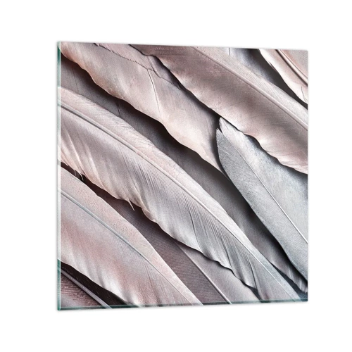 Glass picture - In Pink Silverness - 40x40 cm