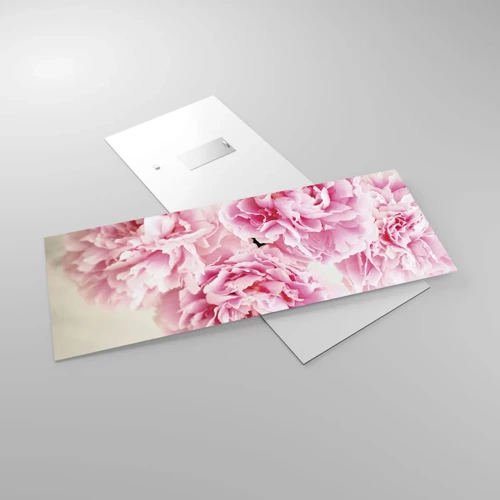 Glass picture - In Pink  Splendour - 100x40 cm