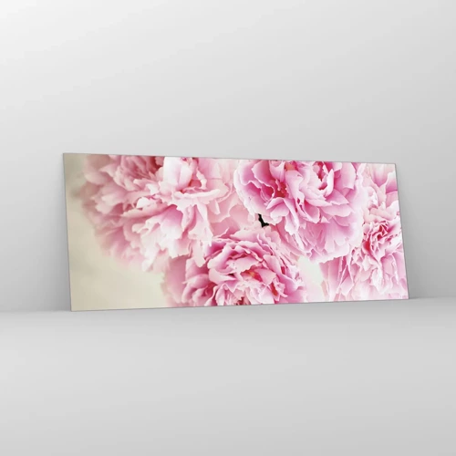 Glass picture - In Pink  Splendour - 100x40 cm