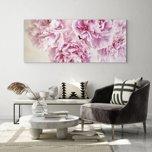 Glass picture - In Pink  Splendour - 100x40 cm