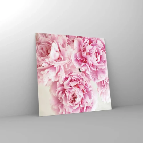 Glass picture - In Pink  Splendour - 40x40 cm