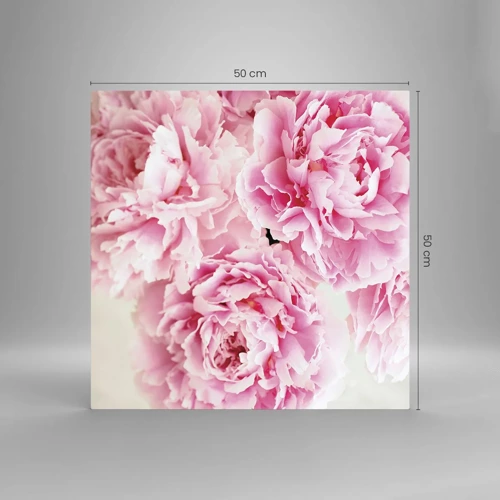 Glass picture - In Pink  Splendour - 50x50 cm