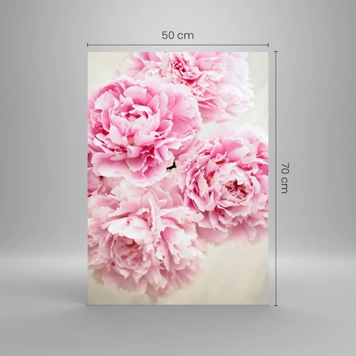 Glass picture - In Pink  Splendour - 50x70 cm