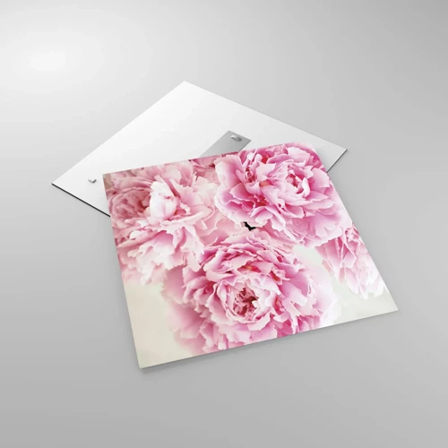Glass picture - In Pink  Splendour - 60x60 cm