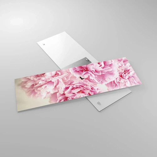 Glass picture - In Pink  Splendour - 90x30 cm