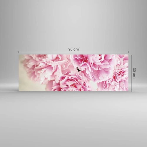 Glass picture - In Pink  Splendour - 90x30 cm