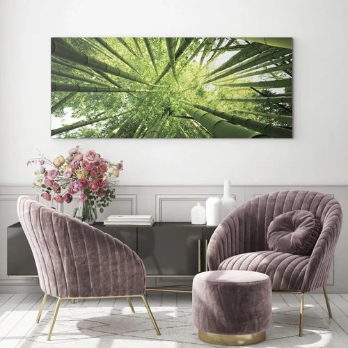 Glass picture - In a Bamboo Forest - 100x40 cm
