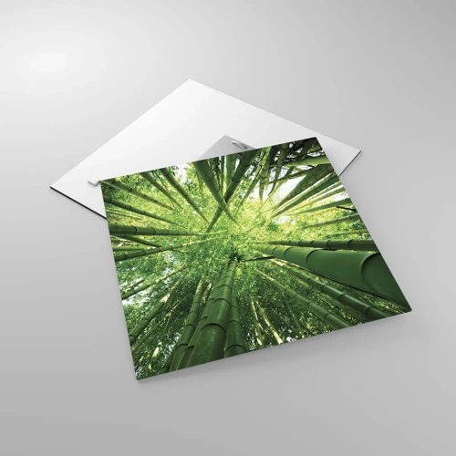 Glass picture - In a Bamboo Forest - 40x40 cm