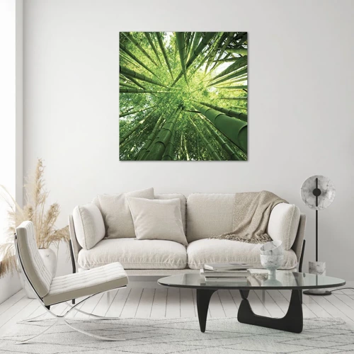 Glass picture - In a Bamboo Forest - 50x50 cm