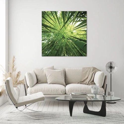 Glass picture - In a Bamboo Forest - 60x60 cm