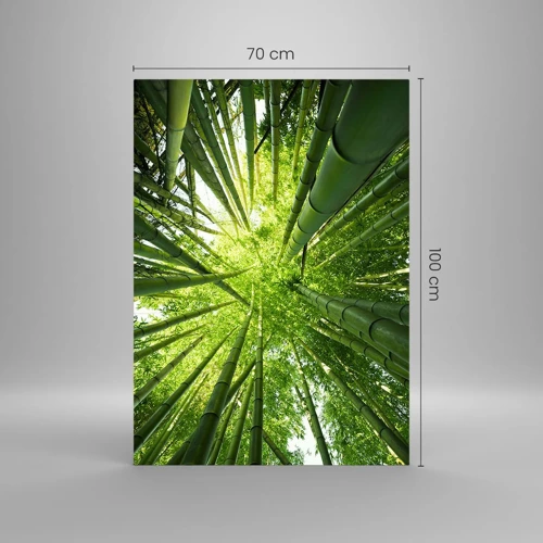 Glass picture - In a Bamboo Forest - 70x100 cm