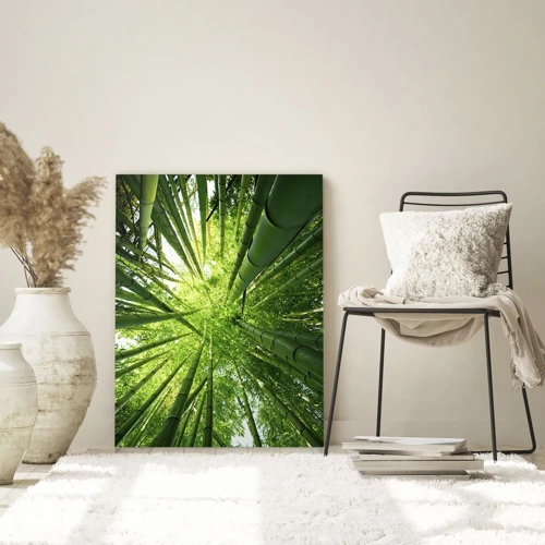 Glass picture - In a Bamboo Forest - 70x100 cm
