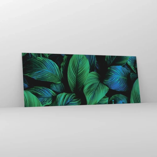 Glass picture - In a Green Crowd - 100x40 cm