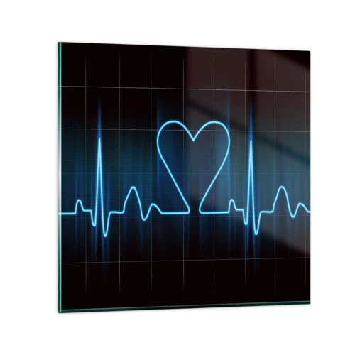 Glass picture - In a Heartbeat - 70x70 cm