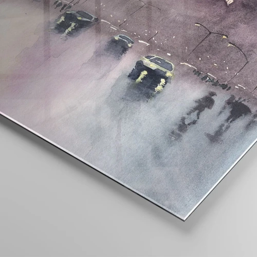 Glass picture - In a Rainy Fog - 100x40 cm