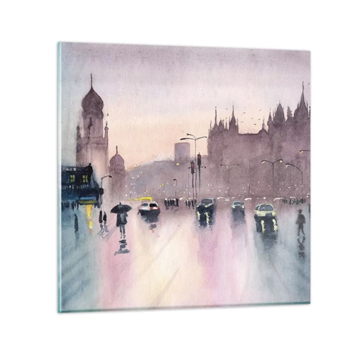 Glass picture - In a Rainy Fog - 50x50 cm
