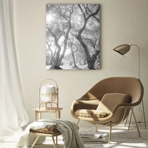 Glass picture - In an Olive Grove - 80x120 cm