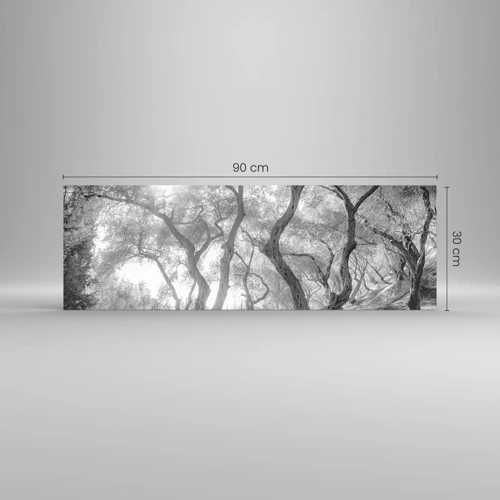 Glass picture - In an Olive Grove - 90x30 cm
