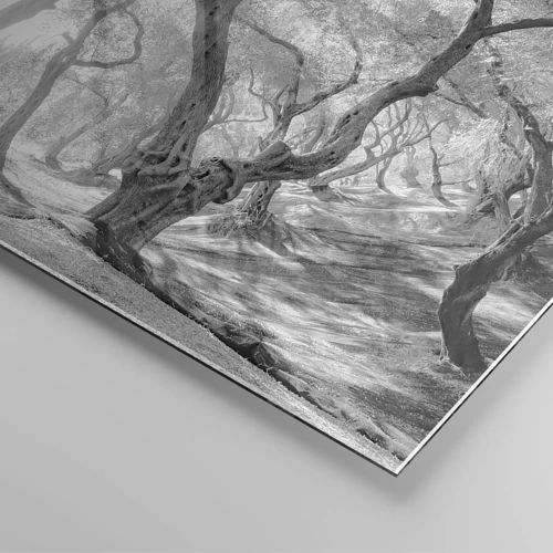 Glass picture - In an Olive Grove - 90x30 cm