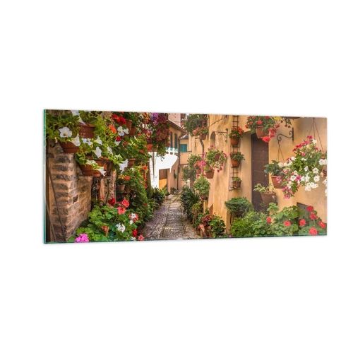 Glass picture - Italian Back Street - 100x40 cm