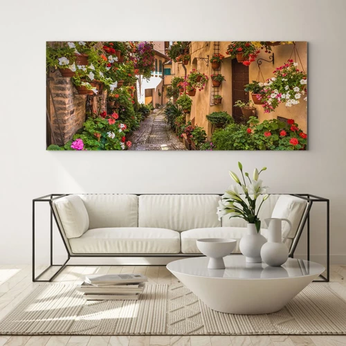 Glass picture - Italian Back Street - 100x40 cm