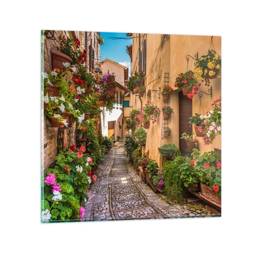 Glass picture - Italian Back Street - 30x30 cm