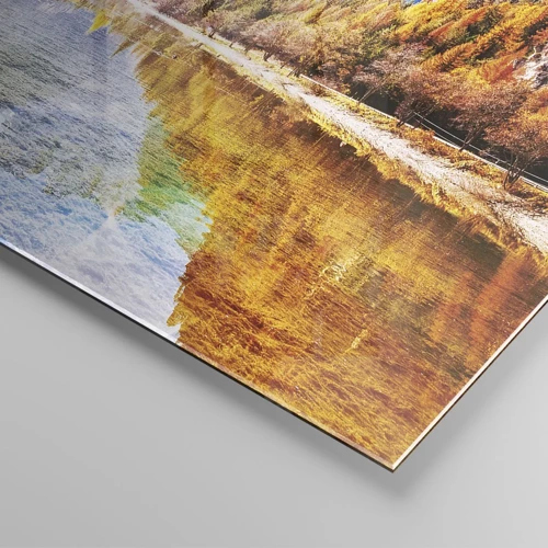 Glass picture - It's Autumn in the Mountains - 100x40 cm