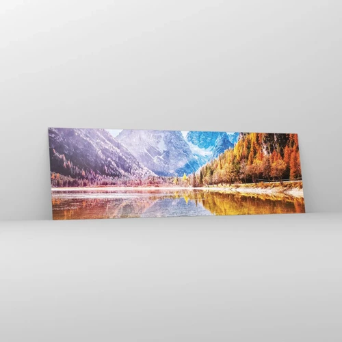 Glass picture - It's Autumn in the Mountains - 160x50 cm