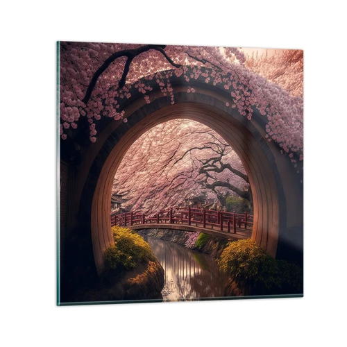 Glass picture - Japanese Spring - 30x30 cm