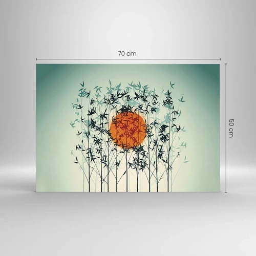 Glass picture - Japanese Sun - 70x50 cm